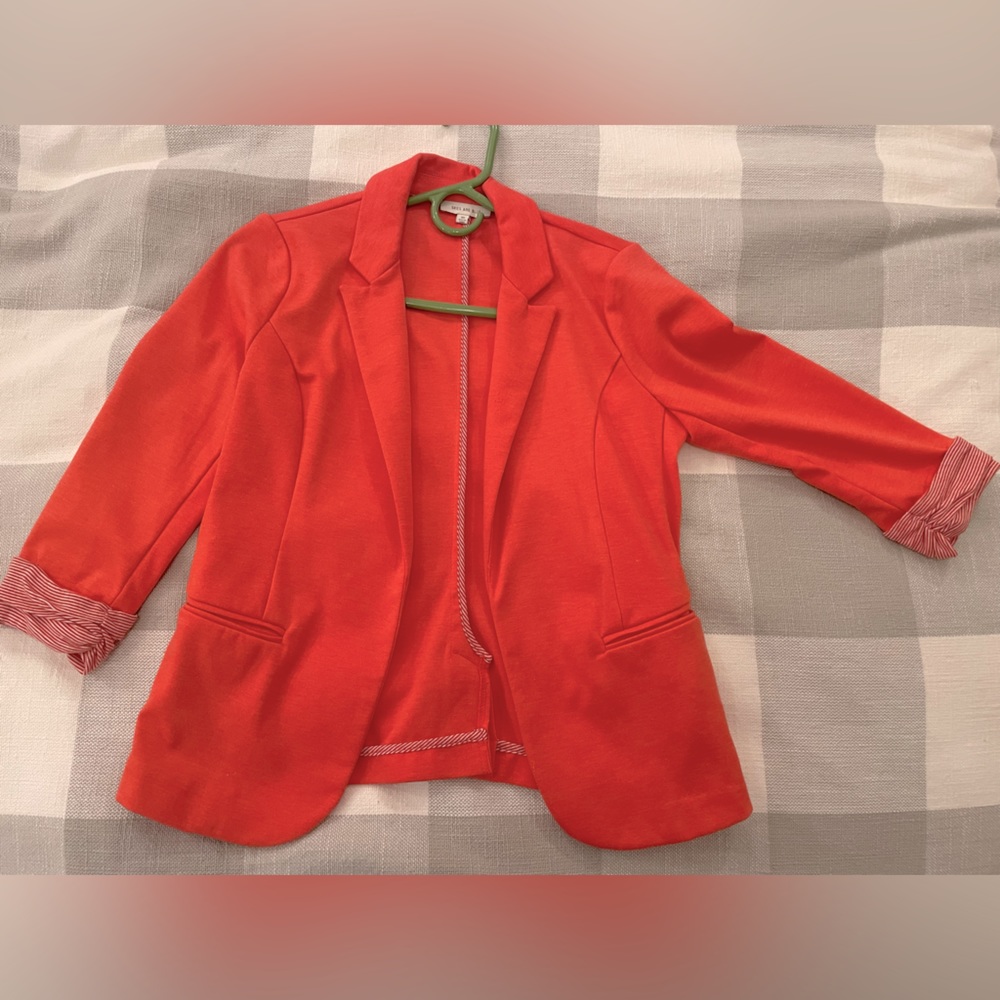 Peachy pink casual blazer - great for spring and summer